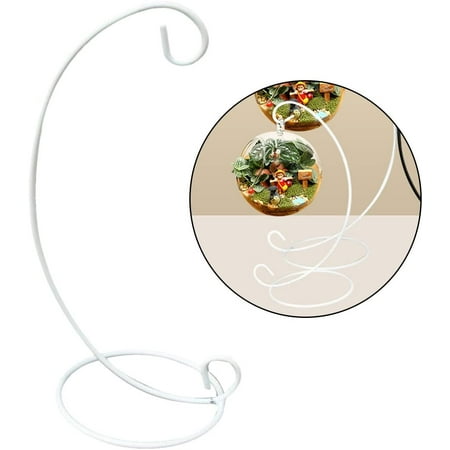 Vosarea Iron Spiral Ornament Display Stand Flower Plants Hanging Stand Rack Holder Hanging Glass Globe Air Plant Terrarium Witch Ball Christmas Ornament Home Wedding Decoration,Black